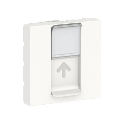 Unica - prise pour 1 RJ45 S-One - spéciale goulotte - 2 mod - Blanc - méca seul