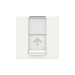 Unica - prise pour 1 RJ45 S-One - spéciale goulotte - 2 mod - Blanc - méca seul