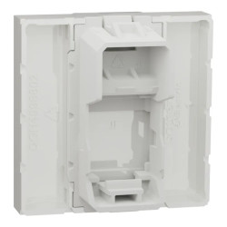 Unica - prise pour 1 RJ45 S-One - spéciale goulotte - 2 mod - Blanc - méca seul