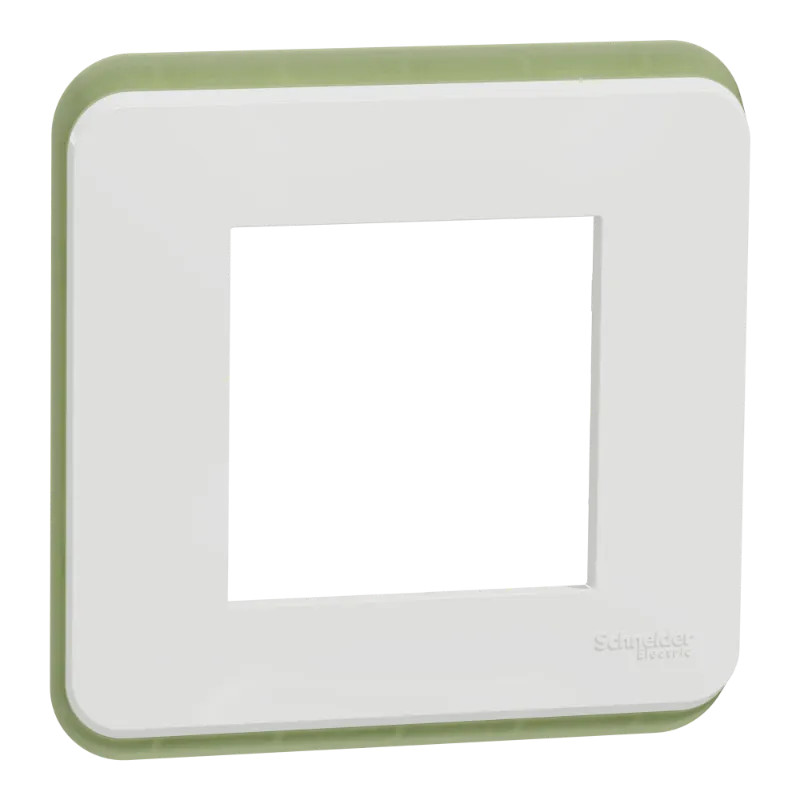 Unica Pro - lot de 100 plaques de finition - blanc - 1 poste