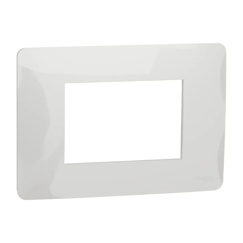 Unica Studio - plaque de finition - Blanc - 3 modules