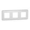 Unica Pro - plaque de finition - Blanc - 3 postes