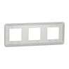 Unica Pro - plaque de finition - Blanc - 3 postes