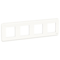 Unica Pro - plaque de finition - Blanc - 4 postes