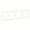 Unica Pro - plaque de finition - Blanc - 4 postes