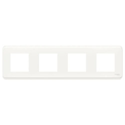 Unica Pro - plaque de finition - Blanc - 4 postes