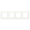 Unica Pro - plaque de finition - Blanc - 4 postes