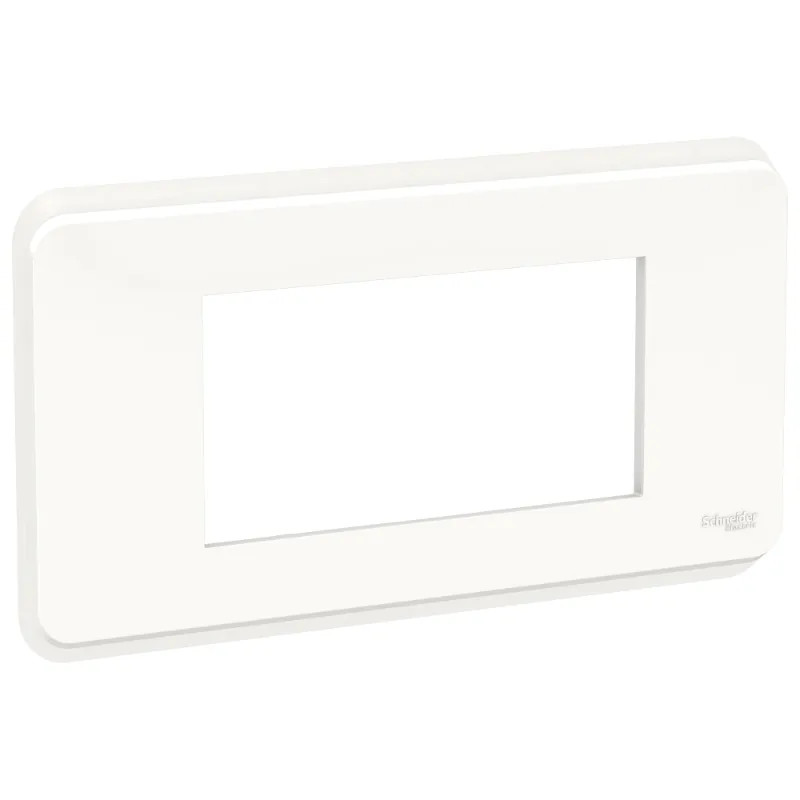 Unica Pro - plaque de finition - Blanc - 4 modules