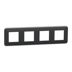 Unica Pro - plaque de finition - Anthracite - 4 postes