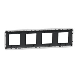 Unica Pro - plaque de finition - Anthracite - 4 postes