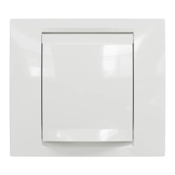 Unica - plaque de finition IP44 - Blanc - 1 poste