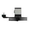 Unica System+ - clip bureau S design - 3 PC + USB A+C 3,1A - 2m - anthra/tissu