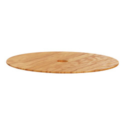 Unica System+ - Table en bois chêne pour colonnette - ouverture 60mm centrale