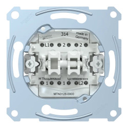 D-Life - interrupteur dble va-et-vient + bouton-poussoir NO/NF - 10A - méca seul