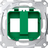 D-Life - prise support double RJ45 compatible conn keystone - vert - méca seul