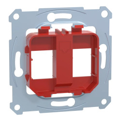 D-Life - prise support double RJ45 compatible conn keystone - rouge - méca seul