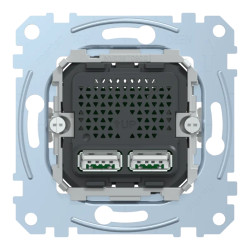 D-Life - prise chargeur double - USB A+A - 2.1 A - méca seul