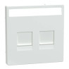 D-Life - enjoliveur prise support double RJ45 compatible keystone - blanc lotus