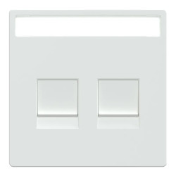 D-Life - enjoliveur prise support double RJ45 compatible keystone - blanc lotus