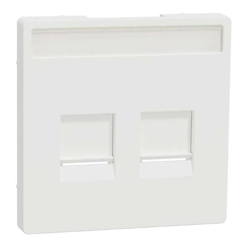 D-Life - enjoliveur prise support 2x RJ45 compatible keystone - blanc nordic mat