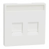 D-Life - enjoliveur prise support 2x RJ45 compatible keystone - blanc nordic mat