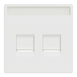 D-Life - enjoliveur prise support 2x RJ45 compatible keystone - blanc nordic mat