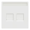 D-Life - enjoliveur prise support 2x RJ45 compatible keystone - blanc nordic mat