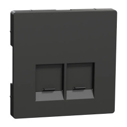 D-Life - enjoliveur pour prise double RJ45 Actassi S-One - anthracite