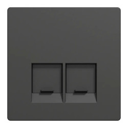 D-Life - enjoliveur pour prise double RJ45 Actassi S-One - anthracite