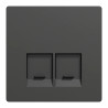 D-Life - enjoliveur pour prise double RJ45 Actassi S-One - anthracite