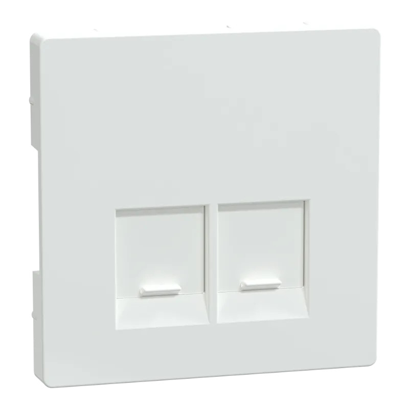 D-Life - enjoliveur pour prise double RJ45 Actassi S-One - blanc lotus