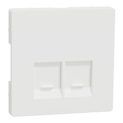 D-Life - enjoliveur pour prise double RJ45 Actassi S-One - blanc nordic mat