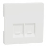 D-Life - enjoliveur pour prise double RJ45 Actassi S-One - blanc nordic mat