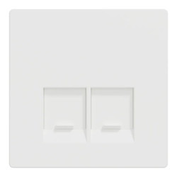 D-Life - enjoliveur pour prise double RJ45 Actassi S-One - blanc nordic mat