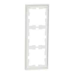 D-Life - cadre de finition - blanc nordic mat - 3 postes