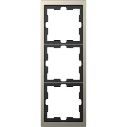 D-Life - cadre de finition - métal - nickel - 3 postes