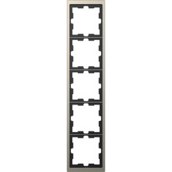 D-Life - cadre de finition - métal - nickel - 5 postes