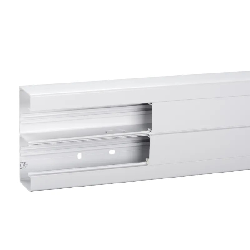 OptiLine 45 - goulotte PVC 2 compartiments 140x55x3000mm - au mètre linéaire