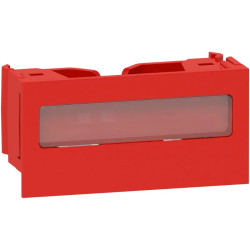 OptiLine 45 - clip de verrouillage pour goulotte - porte etiquette - rouge