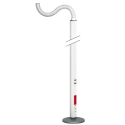 OptiLine 45, colonne mobile aluminium laqué blanc polaire 1 face 2,45 m