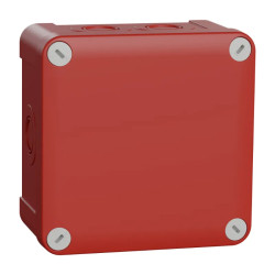 Mureva Box - boîte dérivation 960° rouge -7x20/25 -int 105x105x55 ext 116x116x62