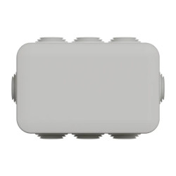 Mureva Box, boite de dérivation IP55 + embouts 105x65x55, gris