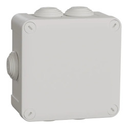 Mureva Box - boite de dérivation avec embouts - 105x105x55 - IP55 - blanc polair