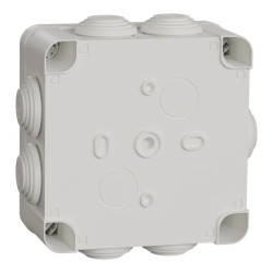 Mureva Box - boite de dérivation avec embouts - 105x105x55 - IP55 - blanc polair