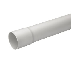 Mureva Tube - conduit rigide tulipé PVC gris - Ø63mm/3m - au mètre linéaire