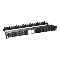 Actassi - panneau d'angle 19p 1U 24 ports - équipé RJ45 S-One STP Cat 6A