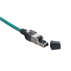 Actassi - Plug male RJ45 STP Cat6A 4PPoE dim. 14x45x14mm - livré avec collier