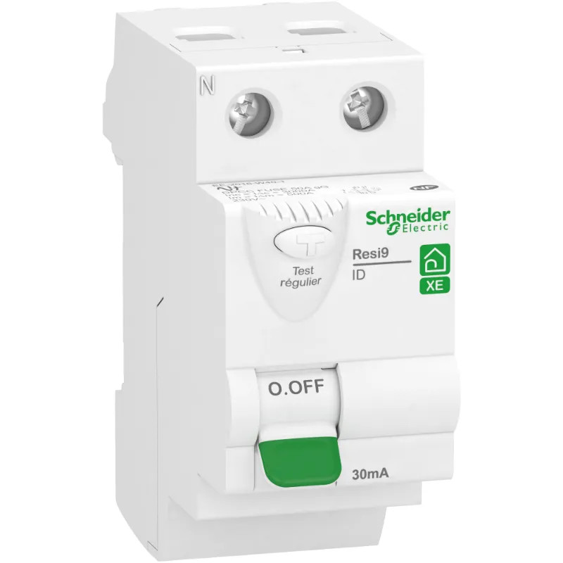 Resi9 XE - interrupteur différentiel - 2P - 25A - 30mA - Type AC - embrochable