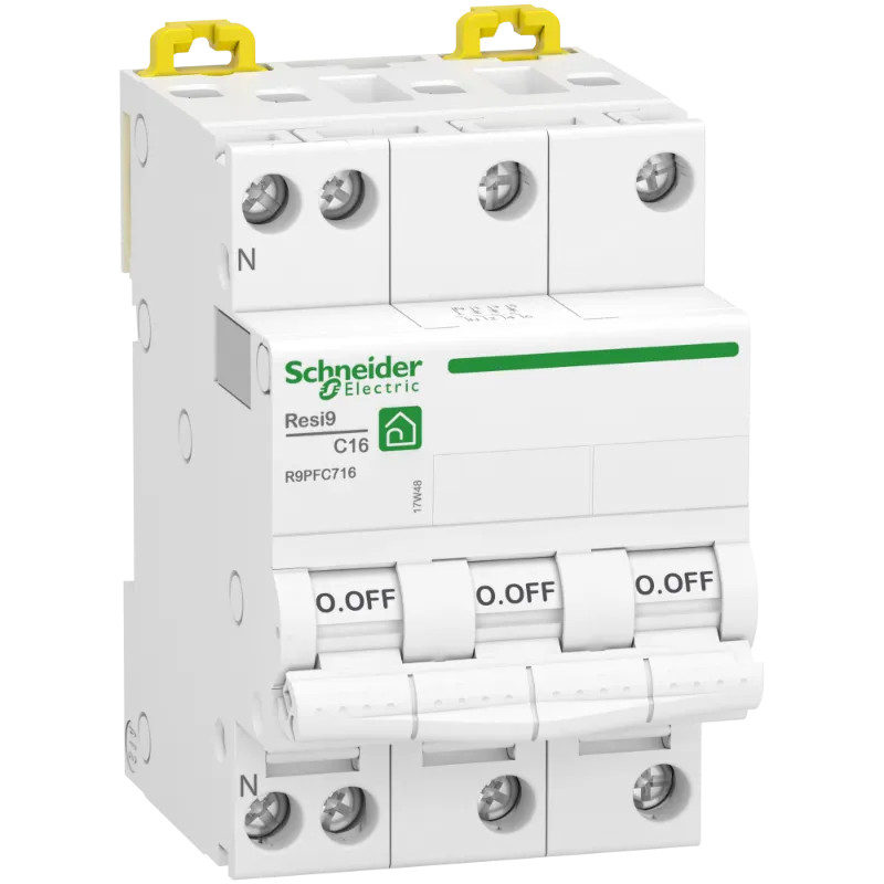 Resi9 - disjoncteur modulaire - 3P+N - 16A - courbe C - peignable