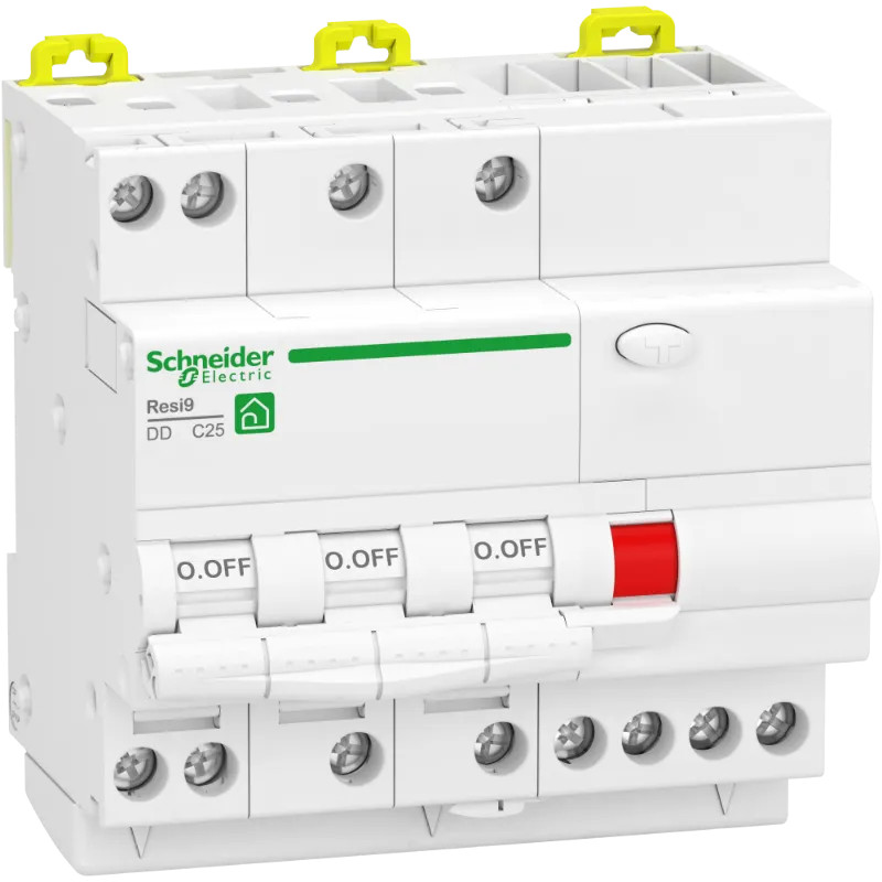 Resi9 - disjoncteur différentiel - 3P+N - 16A - 30mA - courbe C - type Asi